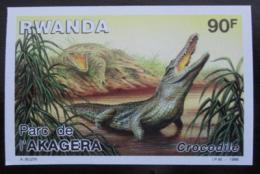 Potovn znmka Rwanda 1986 Krokodl, neperf. Mi# 1351 B Kat 11.30