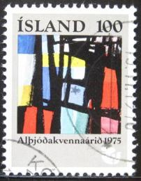 Potovn znmka Island 1975 Abstraktn umn Mi# 510