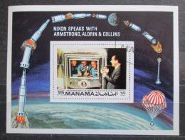 Potovn znmka Manma 1971 Prezident Nixon a posdka Apollo 11 Mi# Block 172