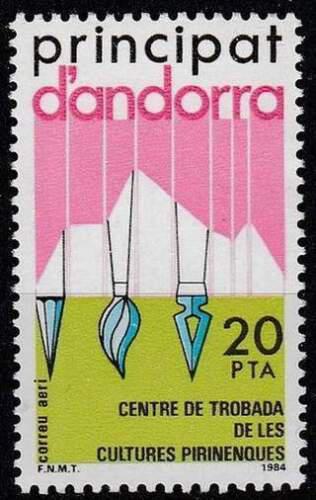 Potovn znmka Andorra p. 1984 Pyrenejsk kultura Mi# 179