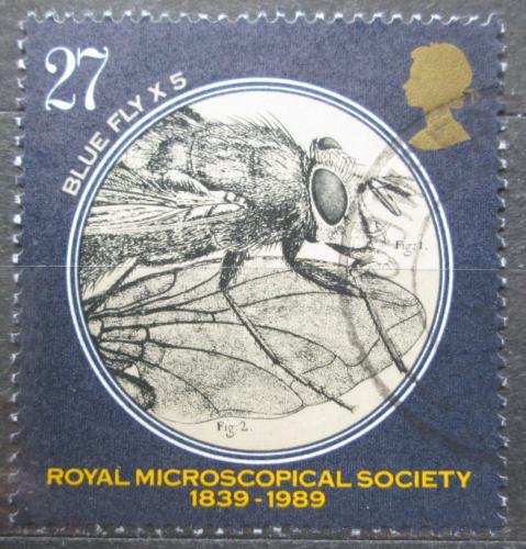 Potovn znmka Velk Britnie 1989 Moucha pod mikroskopem Mi# 1219