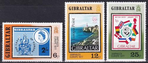 Potovn znmky Gibraltar 1977 Evropa CEPT, krajina Mi# 364-66