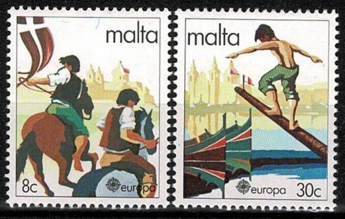 Potovn znmky Malta 1981 Evropa CEPT, folklr Mi# 628-29