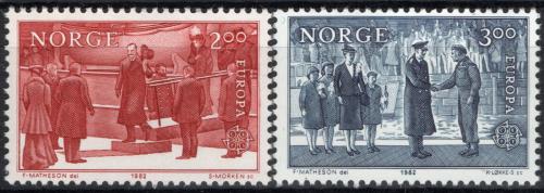 Potovn znmky Norsko 1982 Evropa CEPT, historick udlosti Mi# 865-66