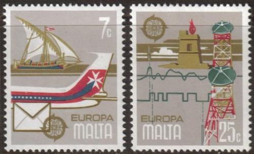 Potovn znmky Malta 1979 Evropa CEPT, historie poty Mi# 594-95