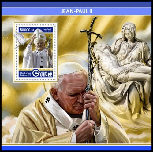 Potovn znmka Guinea 2017 Pape Jan Pavel II. Mi# Block 2774 Kat 20