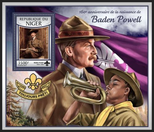 Potovn znmka Niger 2016 Robert Baden-Powell Mi# Block 663 Kat 14