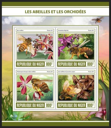 Potovn znmky Niger 2017 Vely a orchideje Mi# 4997-5000 Kat 13