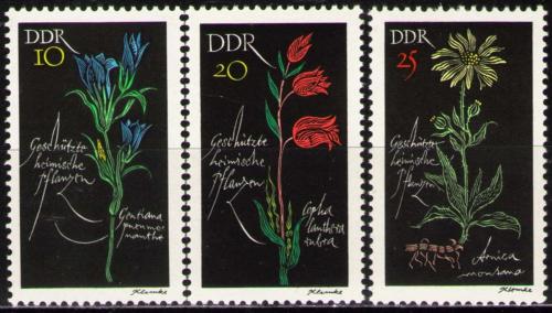Potovn znmky DDR 1966 Flra Mi# 1242-44