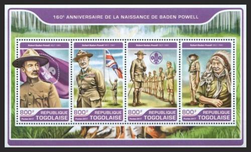 Potovn znmky Togo 2017 Robert Baden-Powell Mi# 8089-92 Kat 13