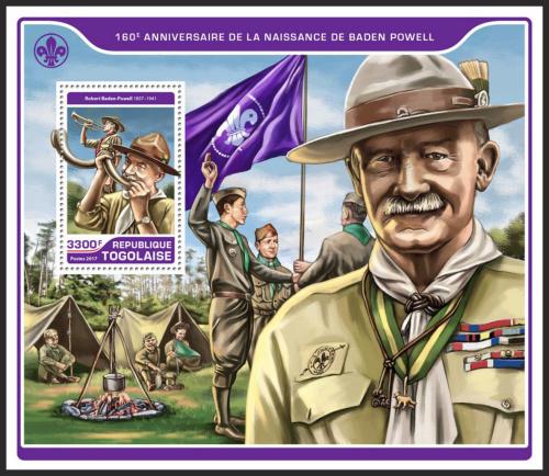 Potovn znmka Togo 2017 Robert Baden-Powell Mi# Block 1429 Kat 13
