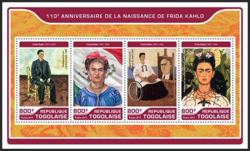 Potovn znmky Togo 2017 Umn, Frida Kahlo Mi# 8114-17 Kat 13