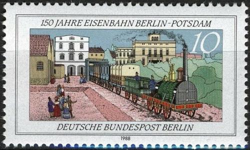 Potovn znmka Zpadn Berln 1988 eleznice Berln-Postupim Mi# 822