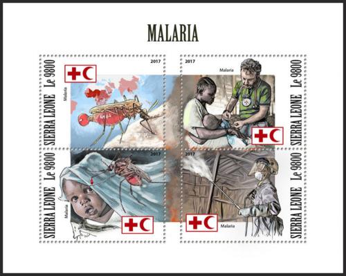 Potovn znmky Sierra Leone 2017 Boj proti malrii Mi# 9120-23 Kat 11