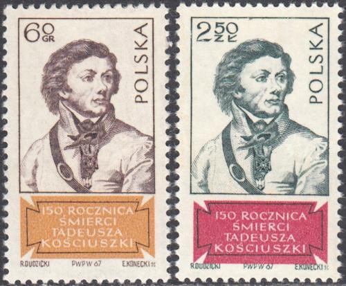 Potovn znmky Polsko 1967 Tadeusz Kociuszko Mi# 1806-07