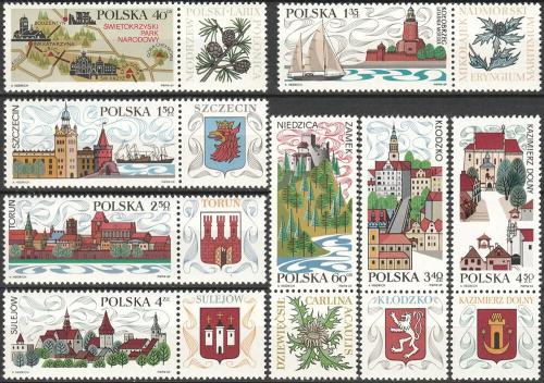 Potovn znmky Polsko 1969 Turistick zajmavosti Mi# 1916-23