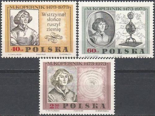Potovn znmky Polsko 1969 Mikul Kopernik Mi# 1925-27
