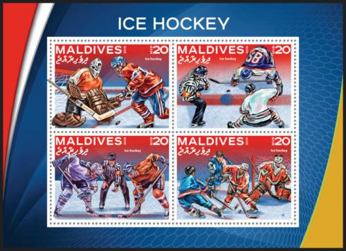 Potovn znmky Maledivy 2016 Ledn hokej Mi# 6364-67 Kat 10
