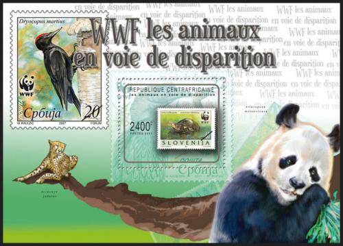 Potovn znmka SAR 2011 Fauna WWF na znmkch Mi# Block 729 Kat 9.50