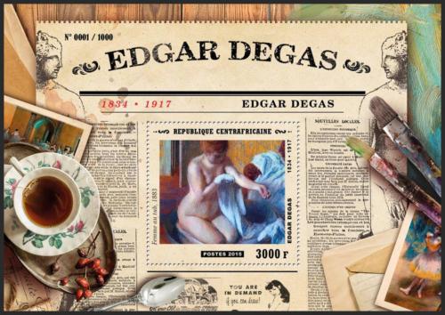 Potovn znmka SAR 2015 Umn, Edgar Degas Mi# Block 1378 Kat 14