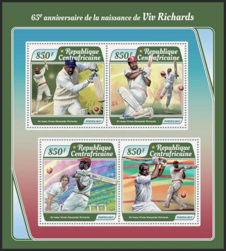 Potovn znmky SAR 2017 Viv Richards, kriket Mi# 7170-73 Kat 15