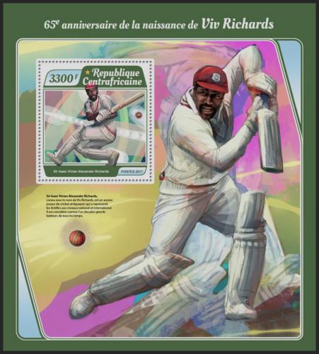 Potovn znmka SAR 2017 Viv Richards, kriket Mi# Block 1635 Kat 15