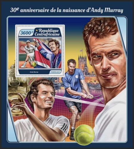 Potovn znmka SAR 2017 Andy Murray, tenis Mi# Block 1638 Kat 16