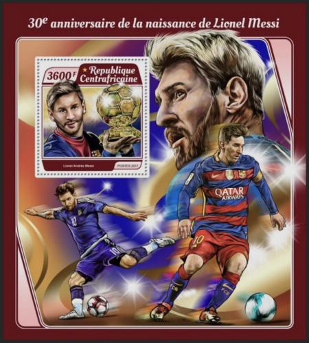 Potovn znmka SAR 2017 Lionel Messi, fotbal Mi# Block 1640 Kat 16