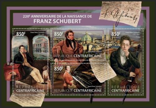 Potovn znmky SAR 2017 Franz Schubert Mi# 7295-98 Kat 15