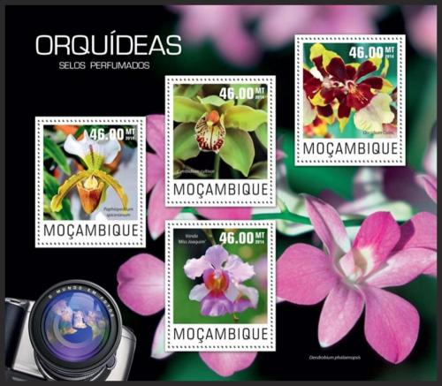 Potovn znmky Mosambik 2014 Orchideje Mi# 7550-53 Kat 10