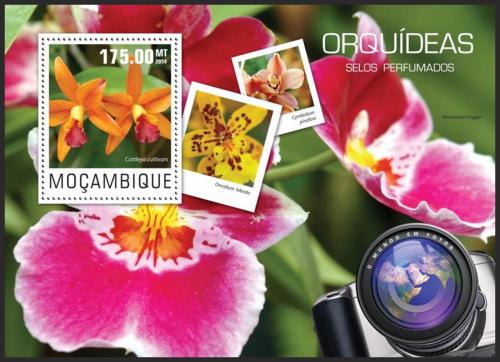 Potovn znmka Mosambik 2014 Orchideje Mi# Block 950 Kat 10