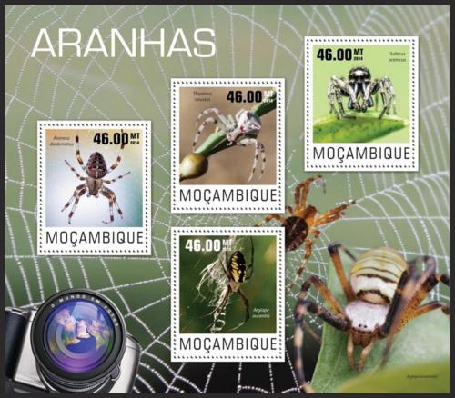 Potovn znmky Mosambik 2014 Pavouci Mi# 7560-63 Kat 10