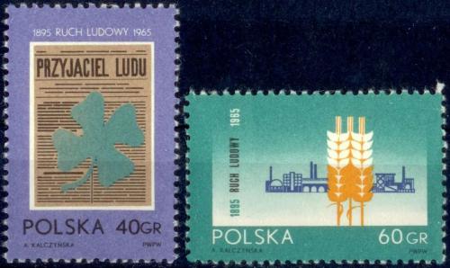 Potovn znmky Polsko 1965 Selsk povstn, 70. vro Mi# 1585-86