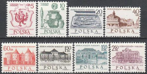 Potovn znmky Polsko 1965 Varava, 700. vro Mi# 1597-1604