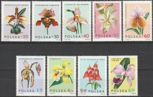 Potovn znmky Polsko 1965 Orchideje Mi# 1612-20