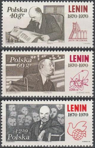 Potovn znmky Polsko 1970 V. I. Lenin Mi# 1996-98