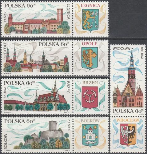 Potovn znmky Polsko 1970 Turistick zajmavosti Mi# 2001-05