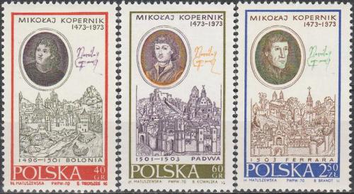 Potovn znmky Polsko 1970 Mikul Kopernik Mi# 2014-16