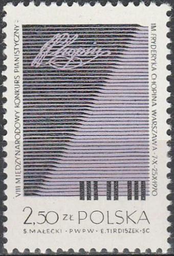 Potovn znmka Polsko 1970 Plakt, Stefan Malecki Mi# 2025