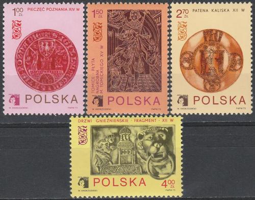 Potovn znmky Polsko 1973 Mezinrodn vstava znmek POLSKA 73 Mi# 2258-61 - zvtit obrzek