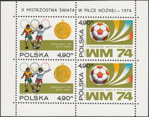 Potovn znmky Polsko 1974 MS ve fotbale Mi# Block 59 Kat 10