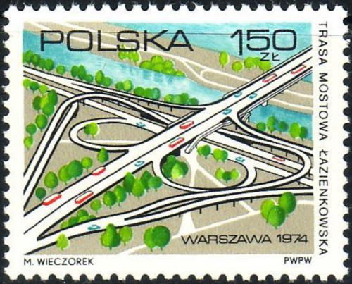 Potovn znmka Polsko 1974 Oteven nov dlnice Mi# 2327