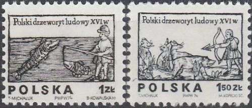 Potovn znmky Polsko 1974 Devoezby Mi# 2350-51