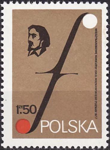 Potovn znmka Polsko 1977 Henryk Wieniawski, houslista a skladatel Mi# 2515