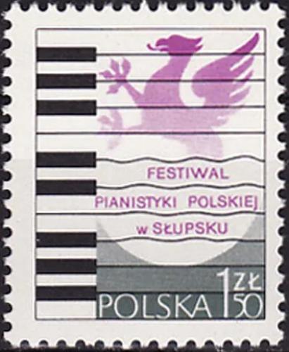Potovn znmka Polsko 1977 Festival pianist Mi# 2522