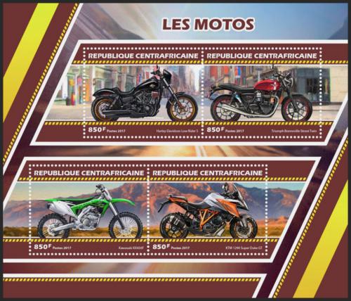 Potovn znmky SAR 2017 Motocykly Mi# 6955-58 Kat 15