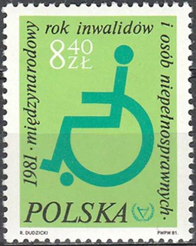 Potovn znmka Polsko 1981 Mezinrodn rok postiench Mi# 2763