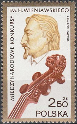 Potovn znmka Polsko 1981 Henryk Wieniawski, houslista a skladatel Mi# 2771