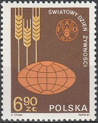 Potovn znmky Polsko 1981 Svtov den potravin Mi# 2776