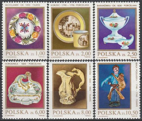 Potovn znmky Polsko 1982 Porceln Mi# 2793-98 - zvtit obrzek